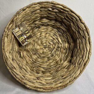 RGI Home Round Woven Basket 14 Inch New With Tag 6 Inch Tall Light Brown New